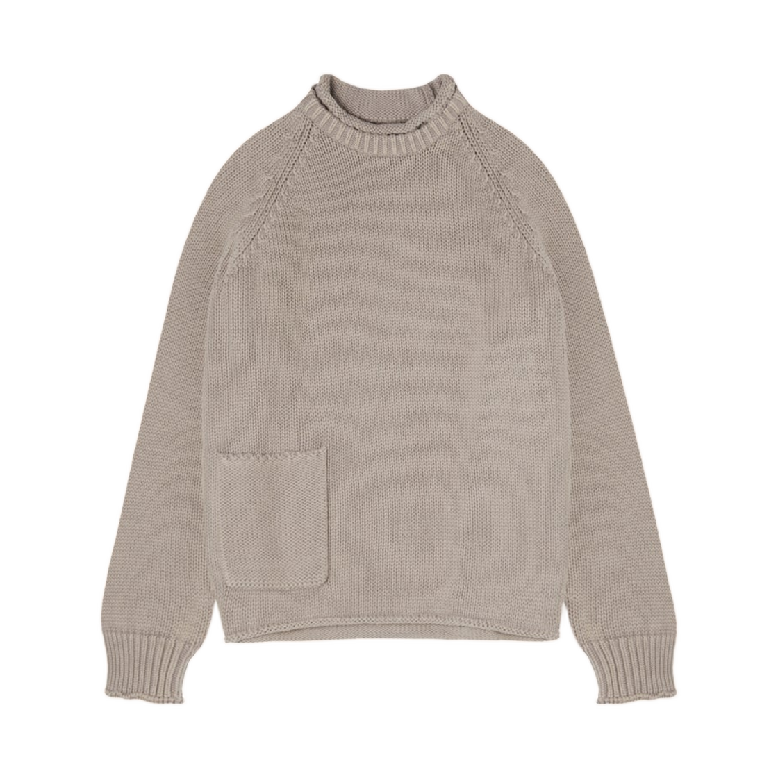 피칸테 워시드 로 엣지 롤넥 스웨터 빈티지 토프(Picante Washed Raw Edge Roll-Neck Sweater Vintage Taupe)