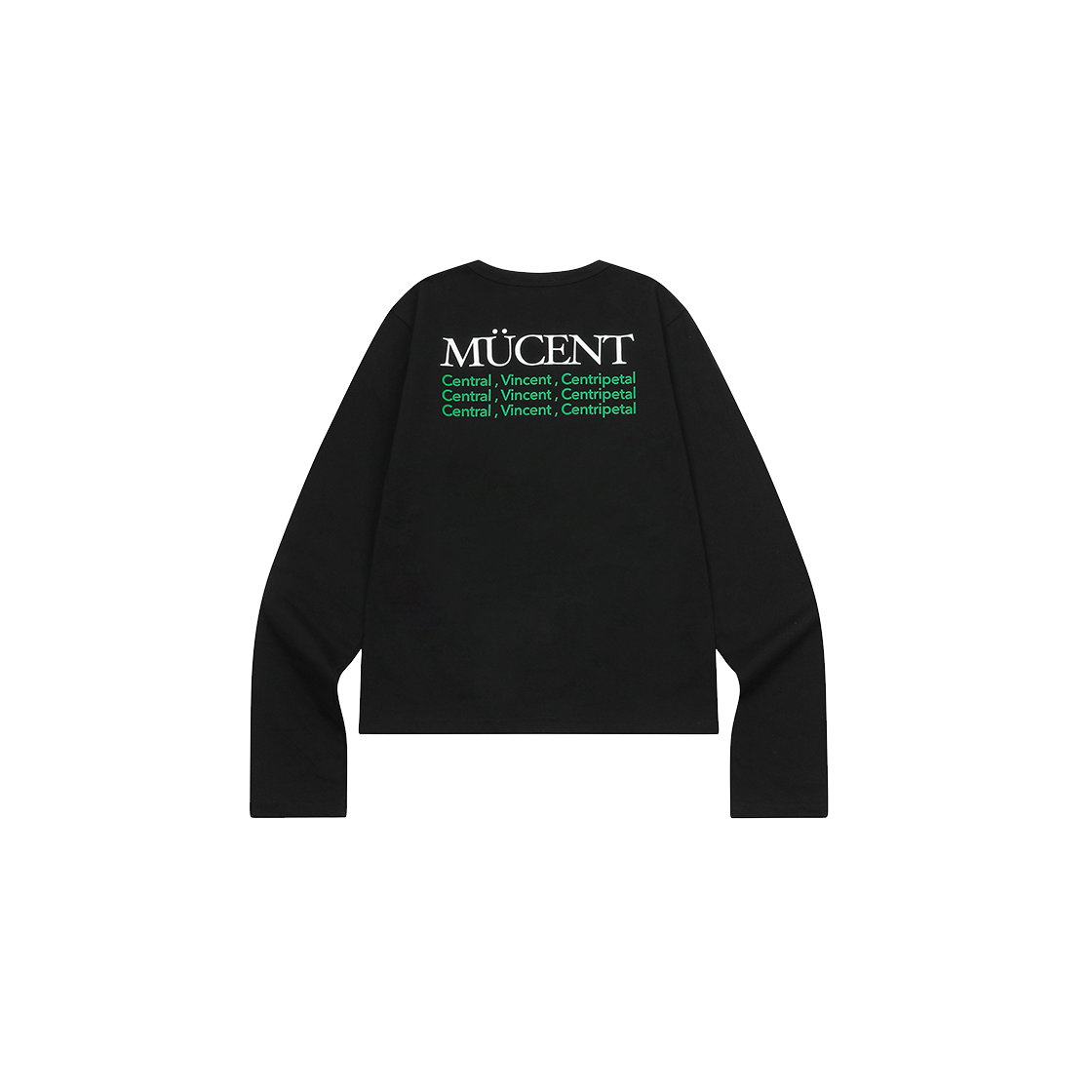 무센트 슬로건 긴팔 티 (2컬러) 블랙(MUCENT Slogan Long Sleeve T (2Color) Black)
