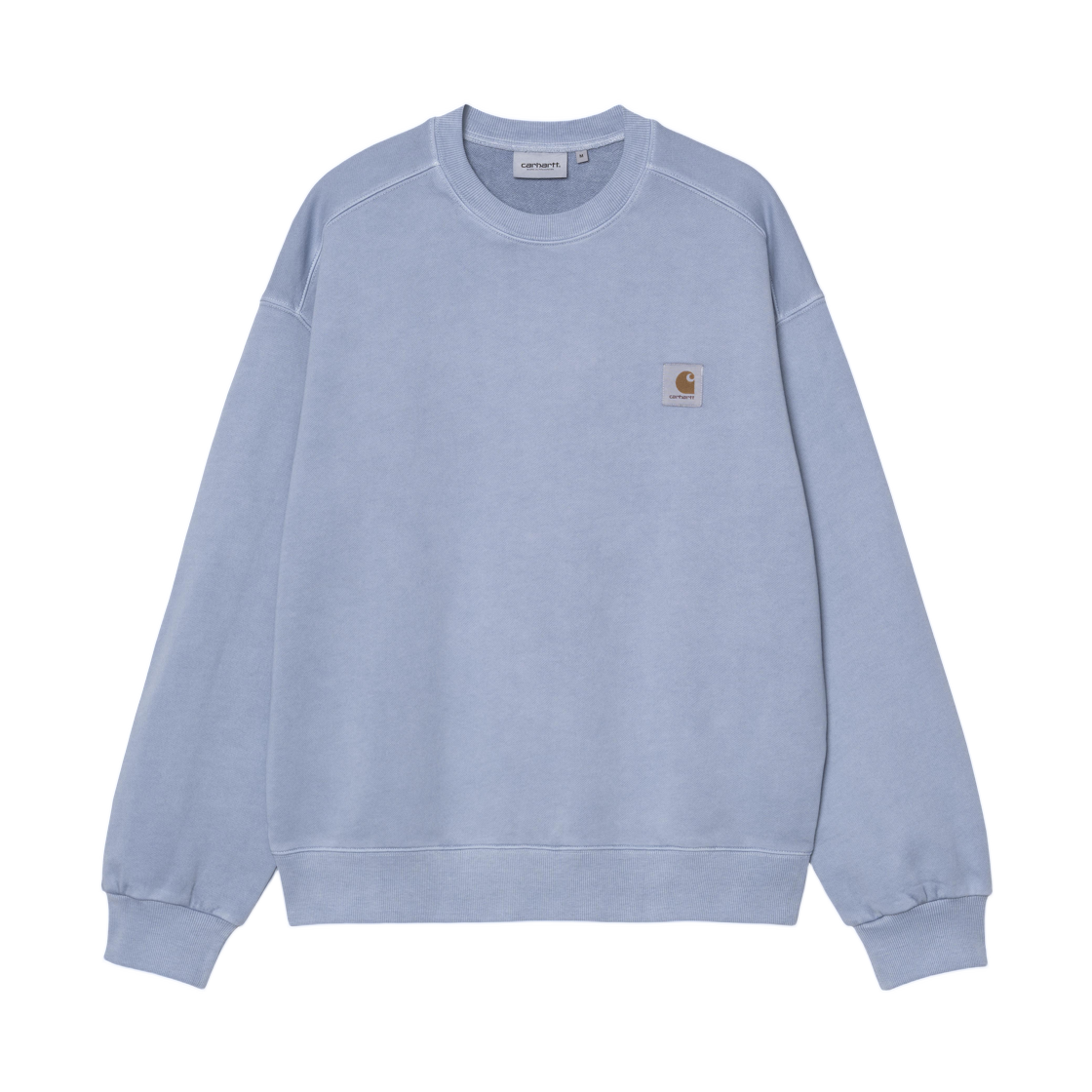 I029957-3HX-GD Carhartt WIP Nelson Sweatshirt Gentle Blue Garment Dyed