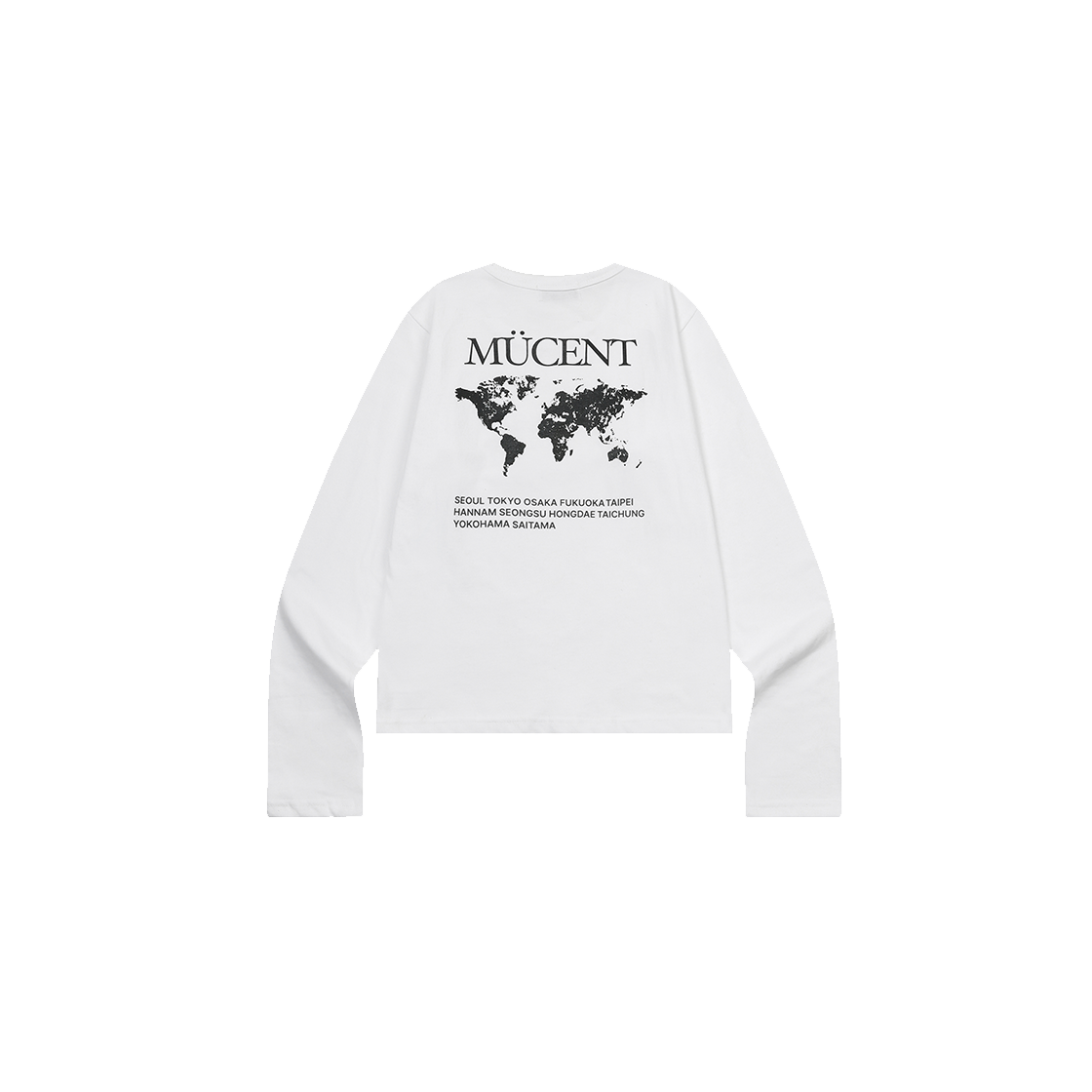 무센트 트레이스 긴팔 티 (2컬러) 화이트(MUCENT Trace Long Sleeve T (2Color) White)