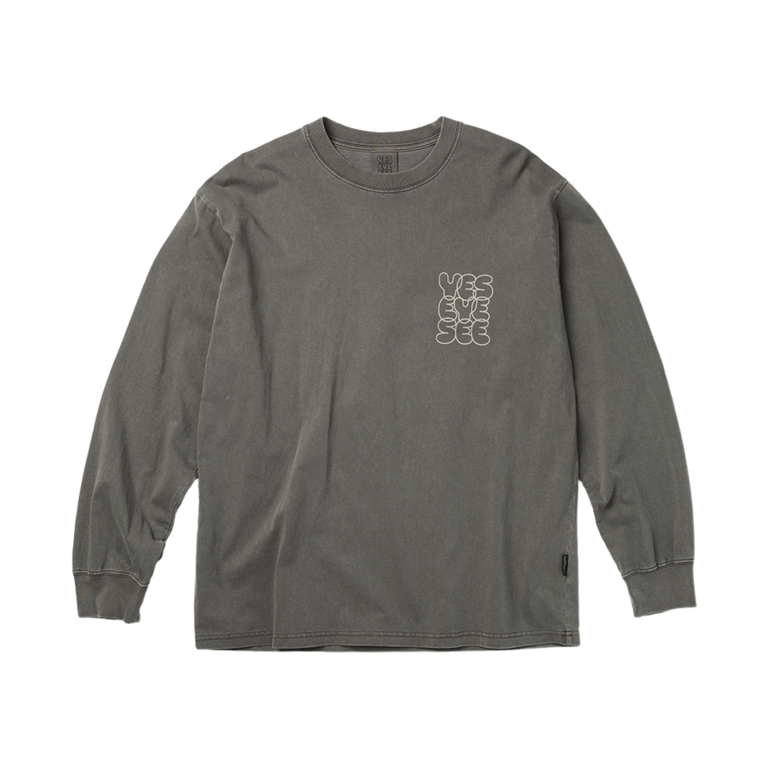 [더블적립] 예스아이씨 피그먼트 씨로고 롱슬리브 차콜