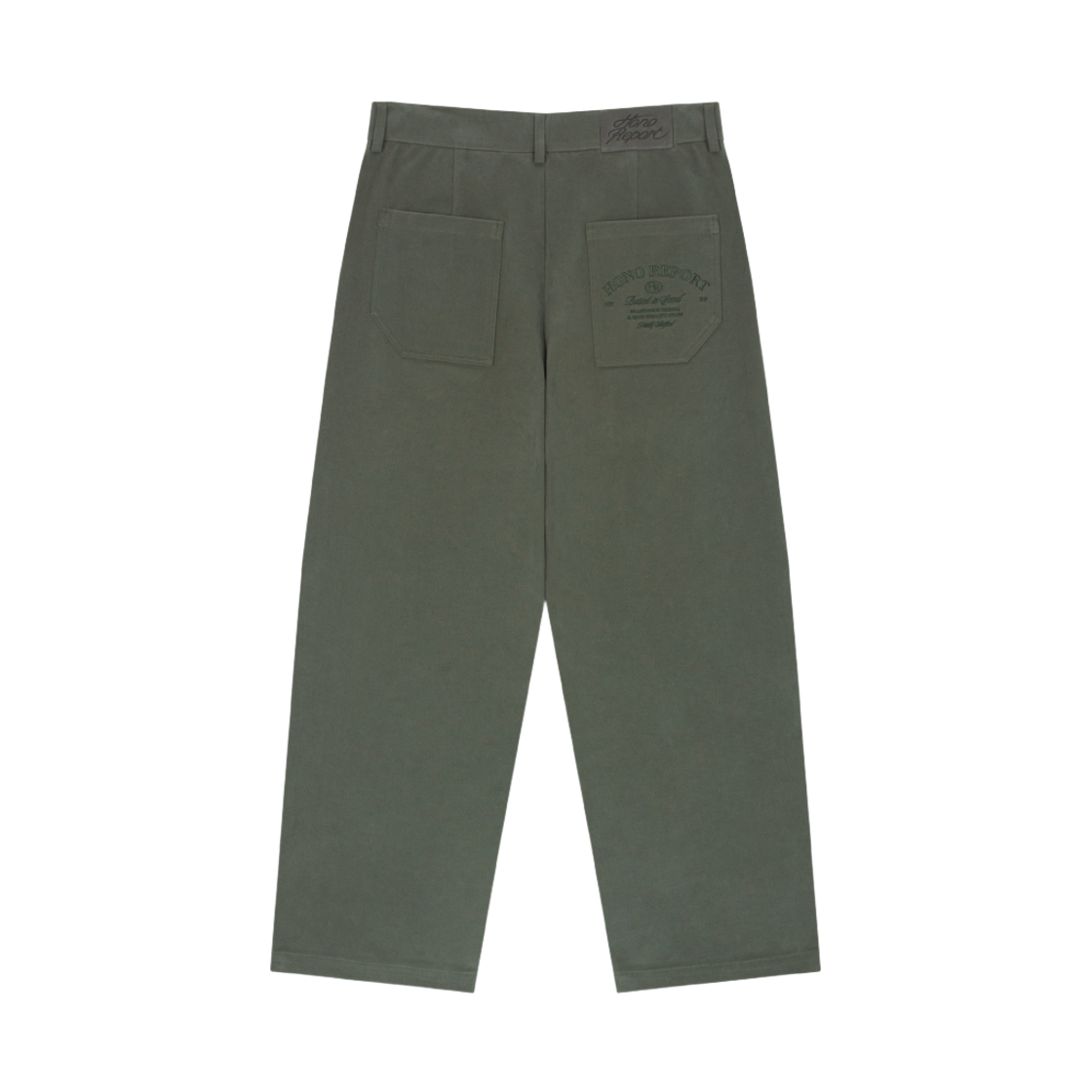 호노 리포트 워시드 와이드 코튼 팬츠 카키(Hono Report Washed Wide Cotton Pants Khaki)