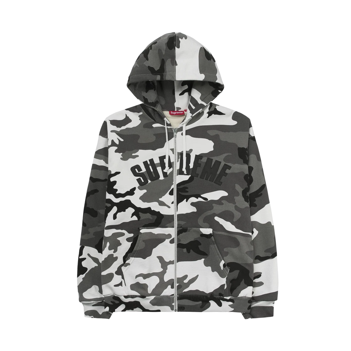 Supreme Supreme Arc Thermal Lined Zip Up Hooded Sweatshirt Snow Camo - 25FW · S