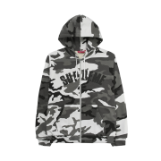 Supreme Arc Thermal Lined Zip Up Hooded Sweatshirt Snow Camo - 25FW