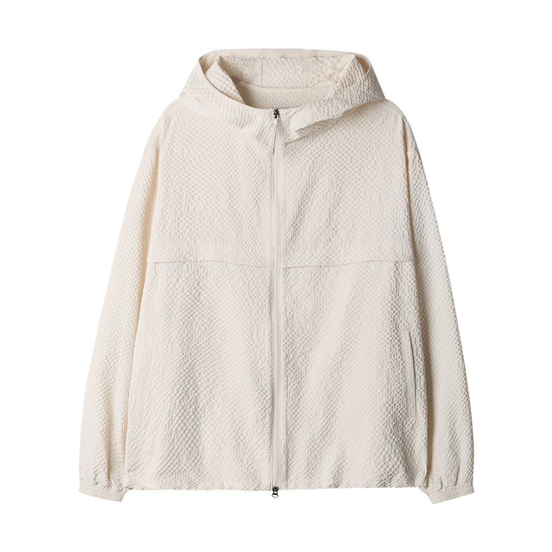 YGS1JK303ACI Yale Seersucker Check Windbreaker_Ivory