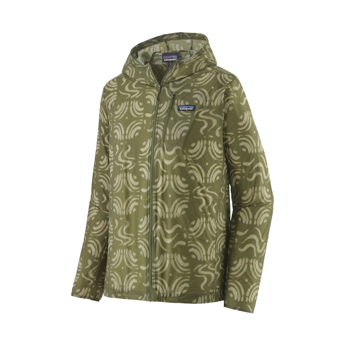 24142 Patagonia Houdini Jacket Sand Waves Caper Green
