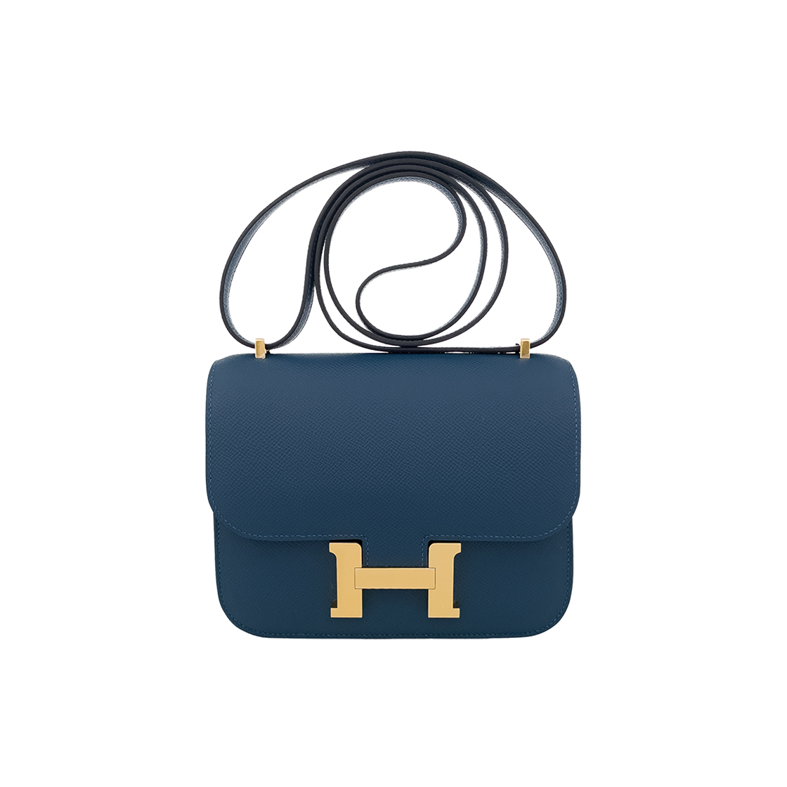 ITWWBQJTPM7B Hermes Constance TPM Blue Tadelakt with Gold Hardware (6HB0053)