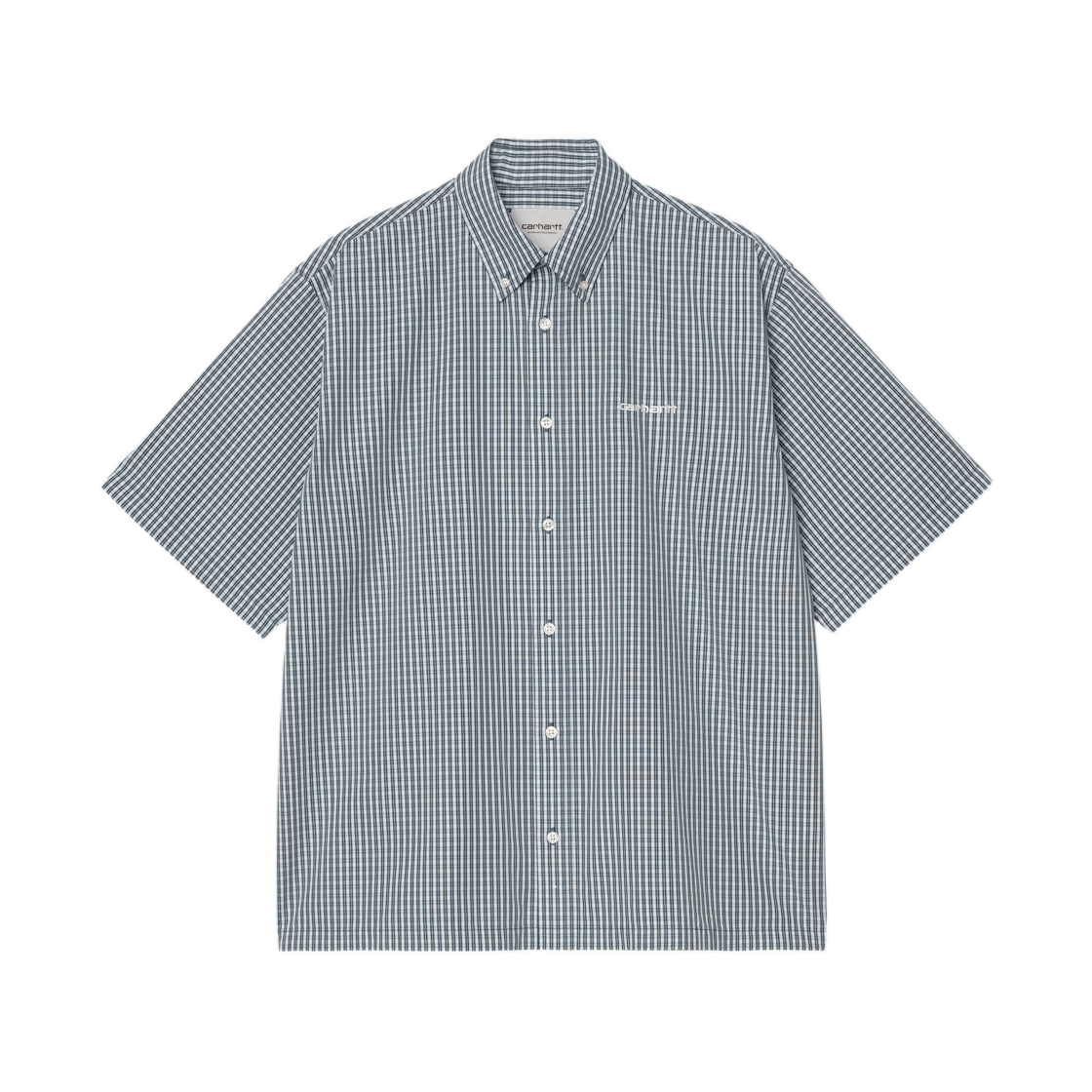 I036191-3Q4-XX Carhartt WIP S/S Groff Shirt Groff Check Blue River