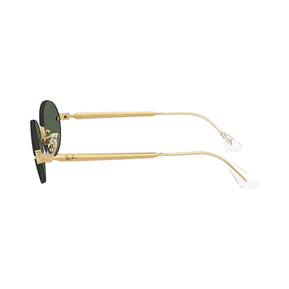 레이밴 x 에이셉 라키 선글라스 폴리쉬드 아리스타 골드 다크 그린 렌즈 어드저스터블 노즈패드(Ray-Ban x A$AP Rocky Sunglasses Polished Arista Gold Dark Green Lenses Adjustable Nosepads) - 2
