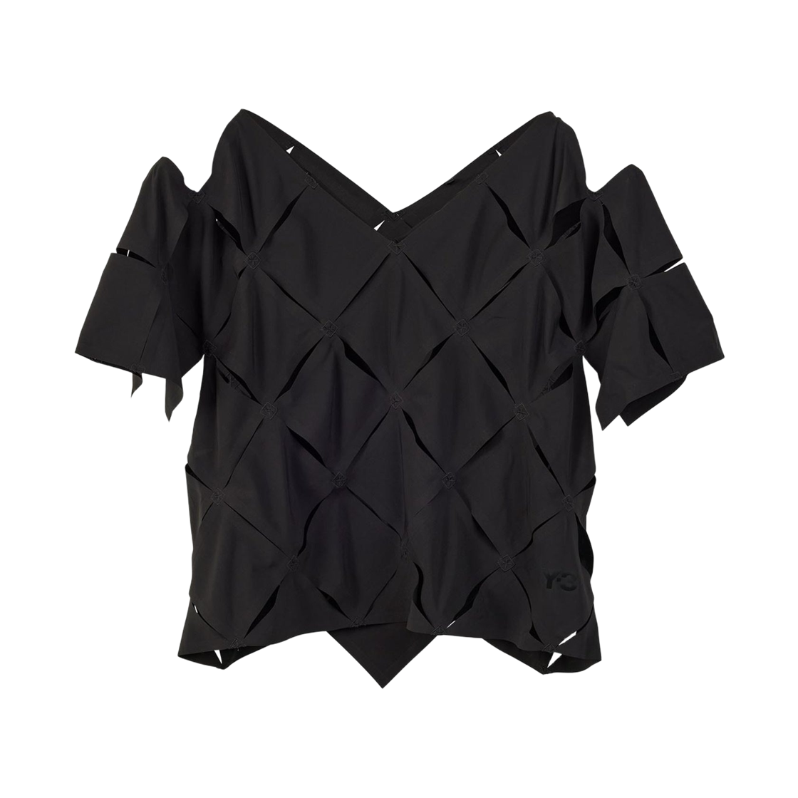 (W) Y-3 퍼즐 탑 블랙((W) Y-3 Puzzle Top Black)