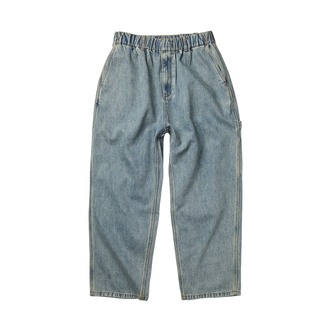 [더블적립] 예스아이씨 컴피 데님 카펜터 팬츠 라이트 인디고([더블적립] YESEYESEE Comfy Denim Carpenter Pants Light Indigo) - 2