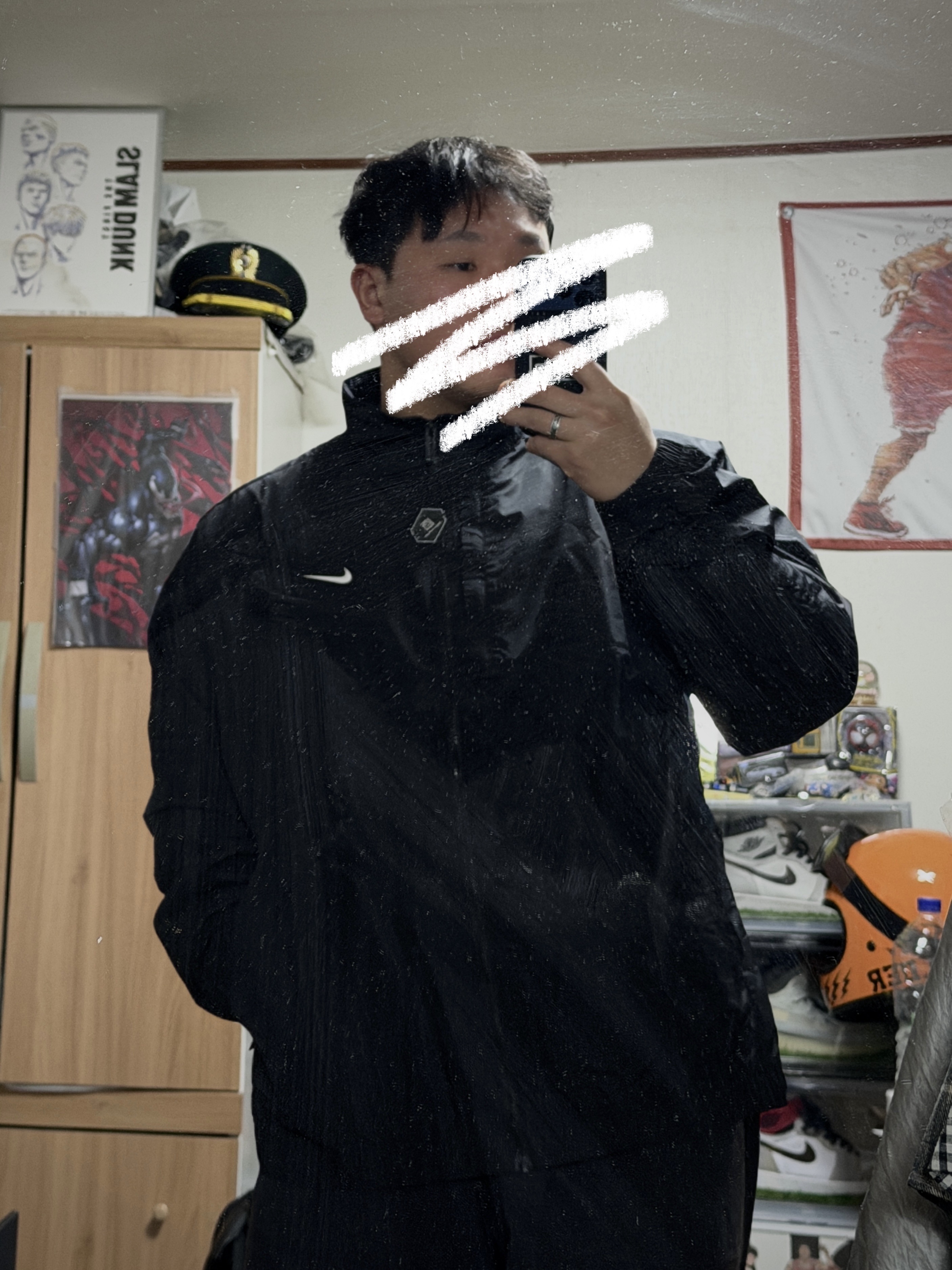 Nike x Drake Nocta Nylon Track Jacket Black (FN7666-010) 착용 스타일 - 1
