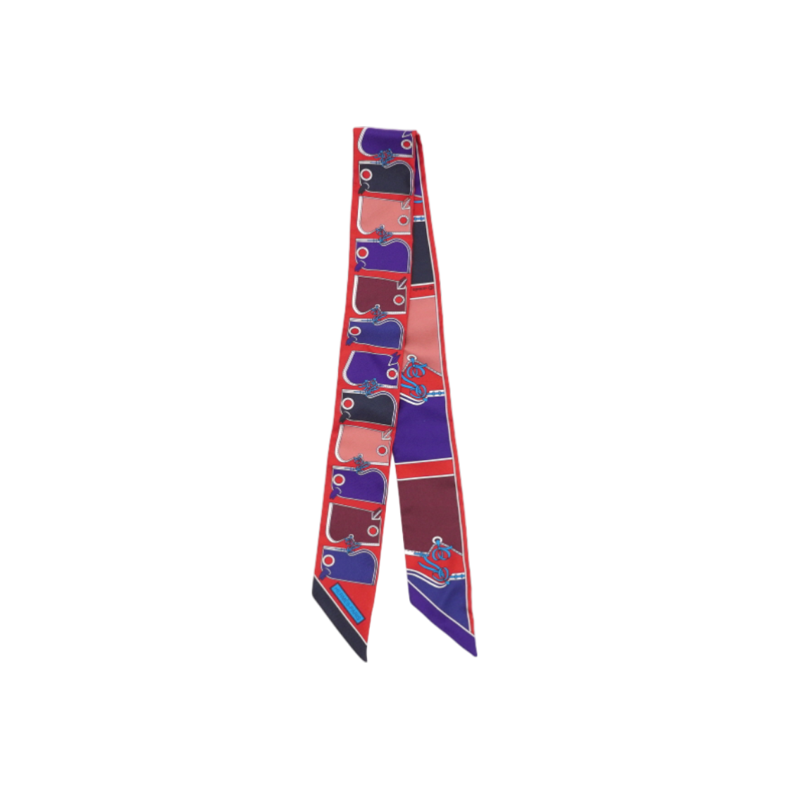 ITPN9QKW4I76 Hermes 063358S Camails 100% Silk Twilly Scarf