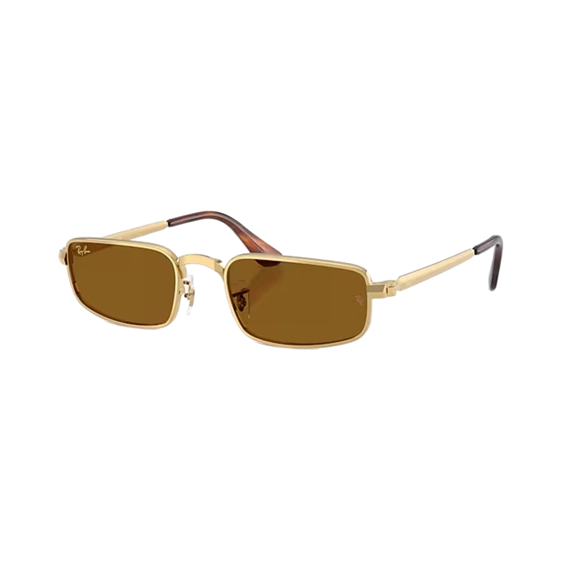 RB3927-001/33 Ray-Ban x A$AP Rocky Sunglasses Polished Arista Gold Frame Brown Lenses Adjustable Nosepads