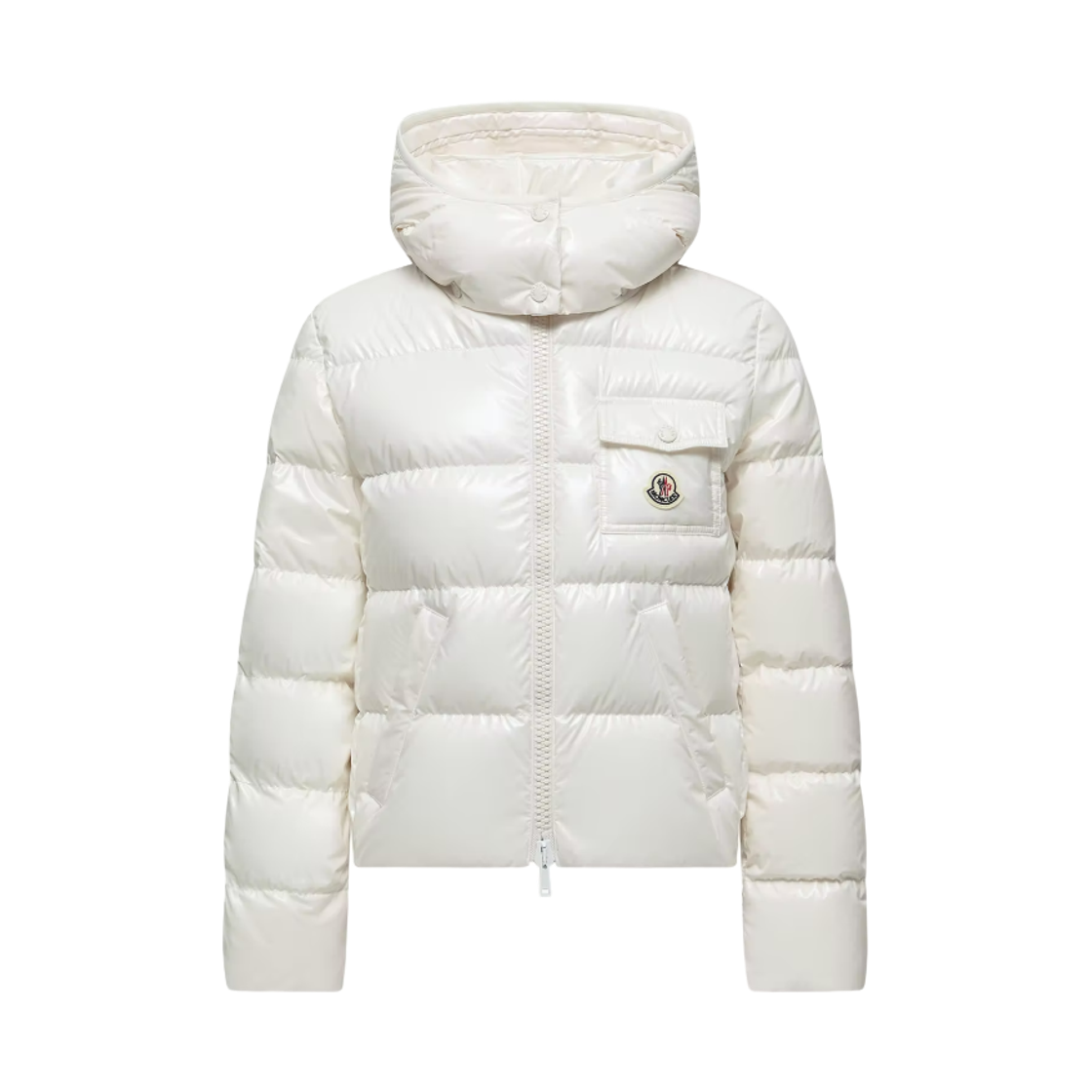 (W) 몽클레르 안드로 후드 쇼트 다운 자켓 화이트 - 26SS((W) Moncler Andro Hooded Short Down Jacket White - 26SS) - 1