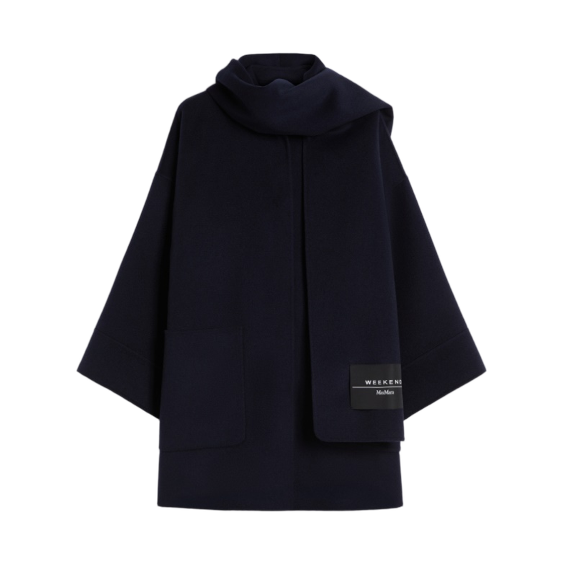 FULCRO-045 (W) Max Mara Fulcro Virgin Wool Coat Navy