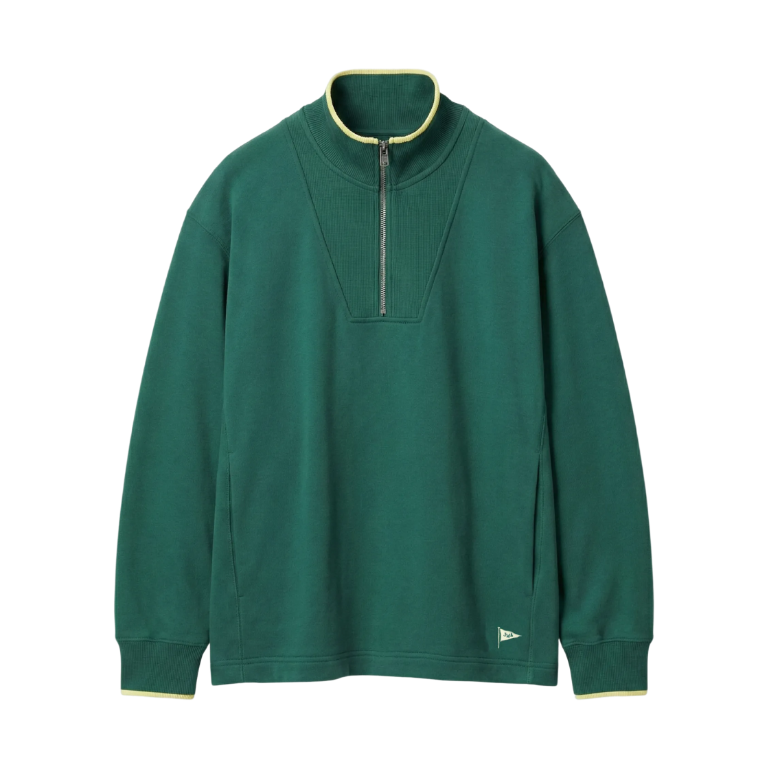 484204-55 Uniqlo x JW Anderson Sweat Half-Zip Pullover Green