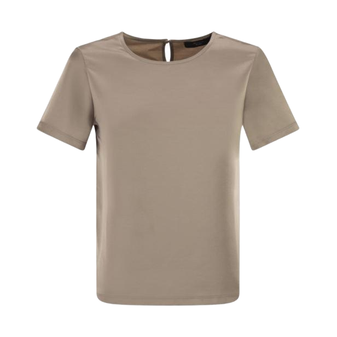 (W) 위켄드 막스마라 조나 사틴 저지 티셔츠 베이지((W) Weekend Max Mara Zona Satin Jersey T-Shirt Beige)
