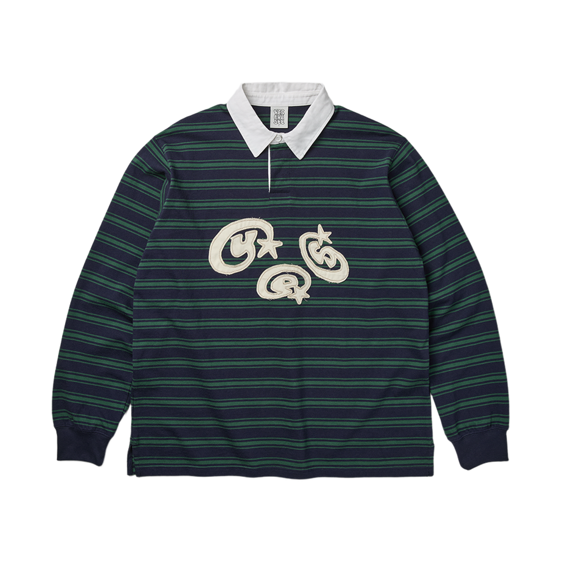 [더블적립] 예스아이씨 스트라이프 스타 럭비 셔츠 그린