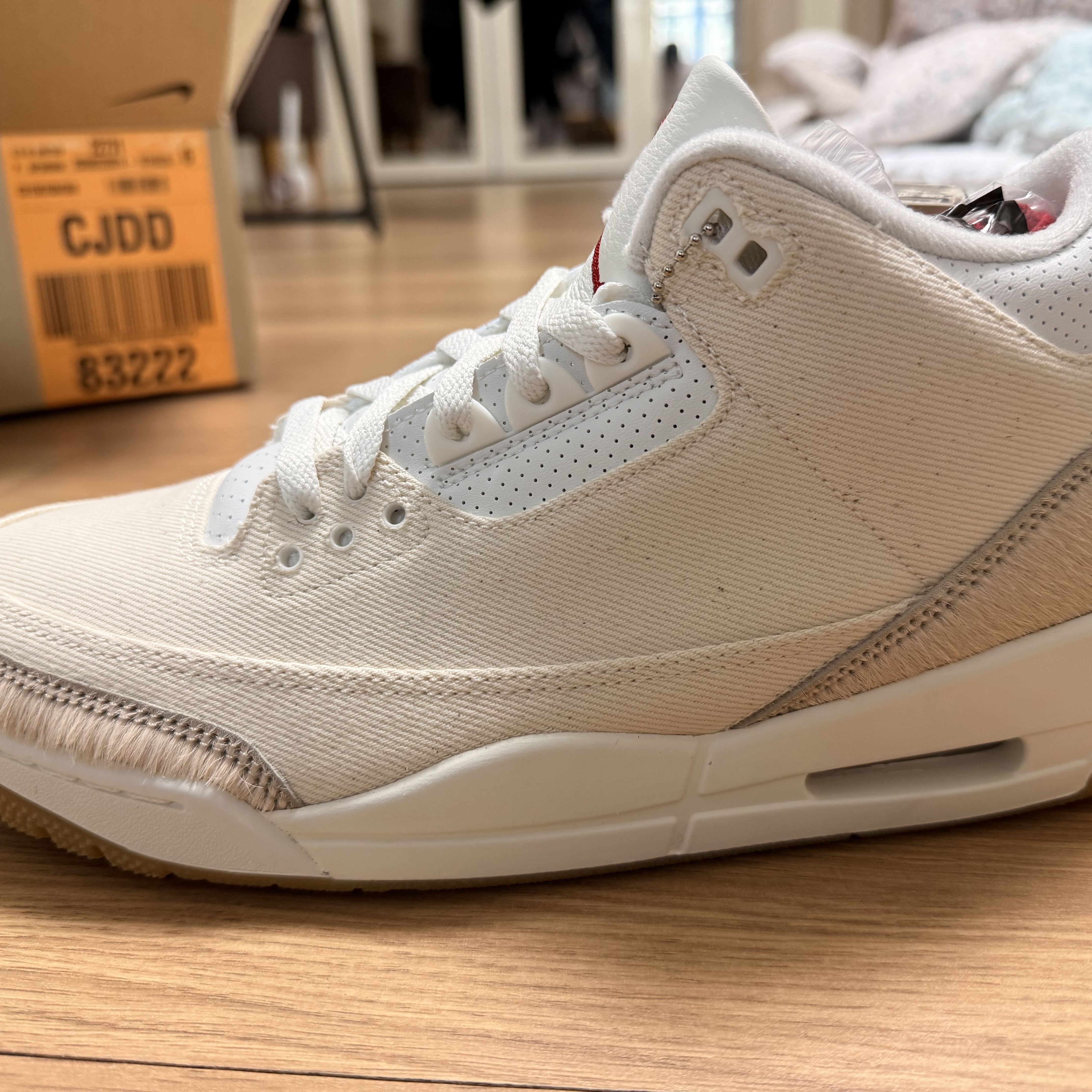 Jordan 3 x Levi’s Ecru Denim 착용 스타일 - 1