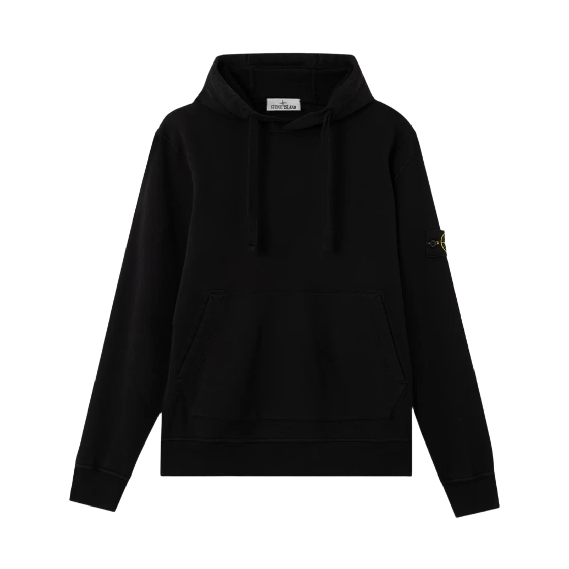 Stone Island Stone Island 6100062 Organic Cotton Fleece Pouch Pocket Regular Fit Hooded Sweatshirt Black - 26SS · S
