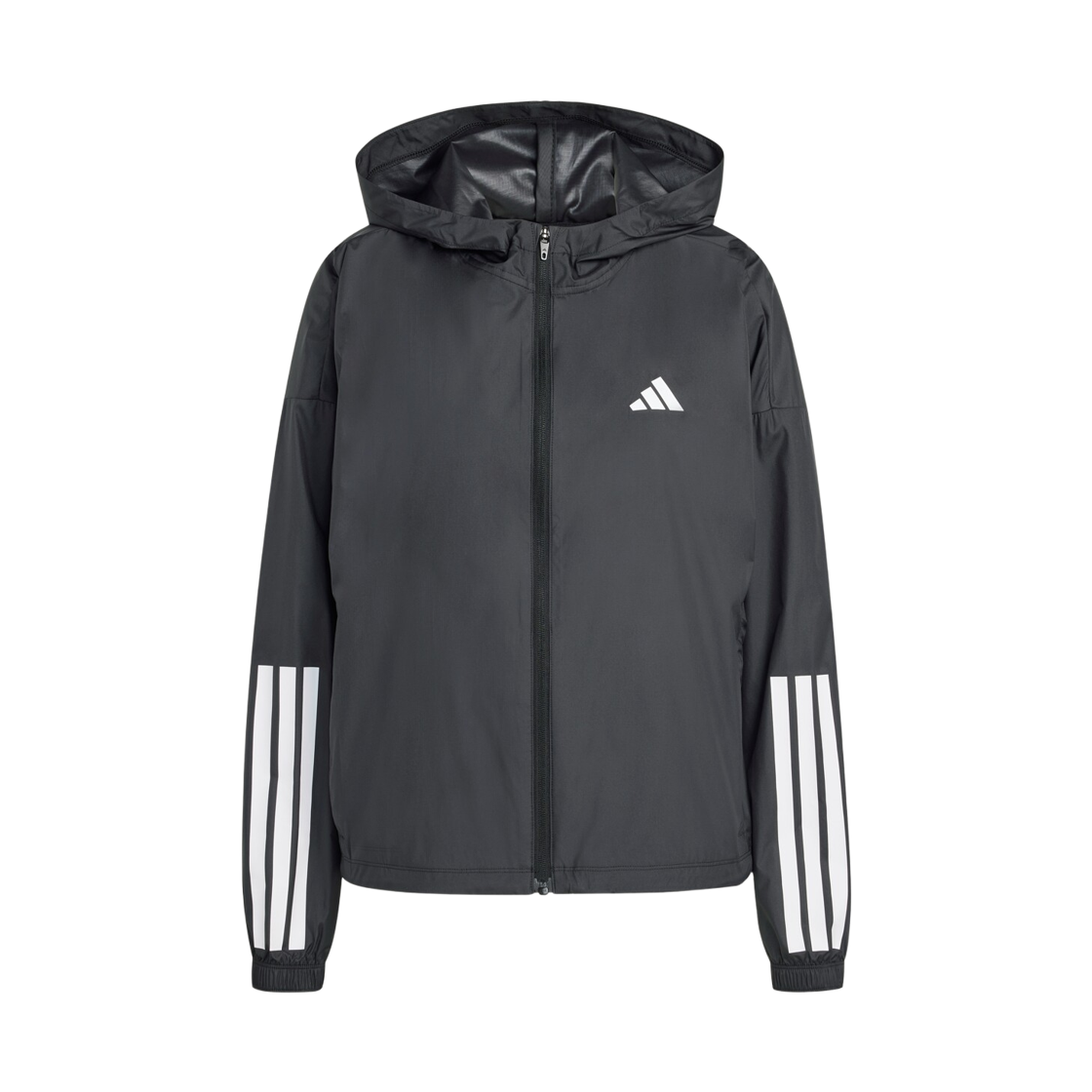 (W) 아디다스 하이퍼글램 삼선 윈드브레이커 블랙 - KR 사이즈((W) Adidas Hyperglam 3-Stripes Windbreaker Black - KR Sizing) - 1