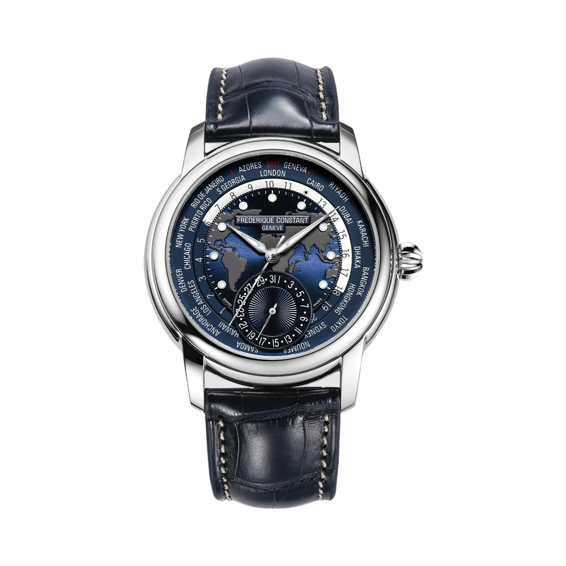 프레드릭 콘스탄트 매뉴팩처 클래식 월드타이머 블루(Frederique Constant Manufacture Classic Worldtimer Blue)