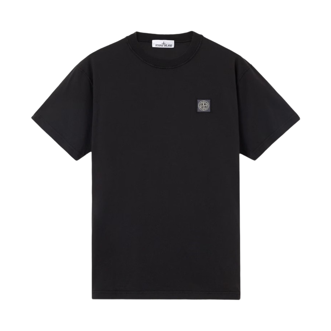 스톤 아일랜드 2100026 오가닉 코튼 저지 컴퍼스 패치 슬림 핏 티셔츠 블랙 - 26SS(Stone Island 2100026 Organic Cotton Jersey Slim Fit T-Shirt with Compass Patch Black - 26SS) - 1