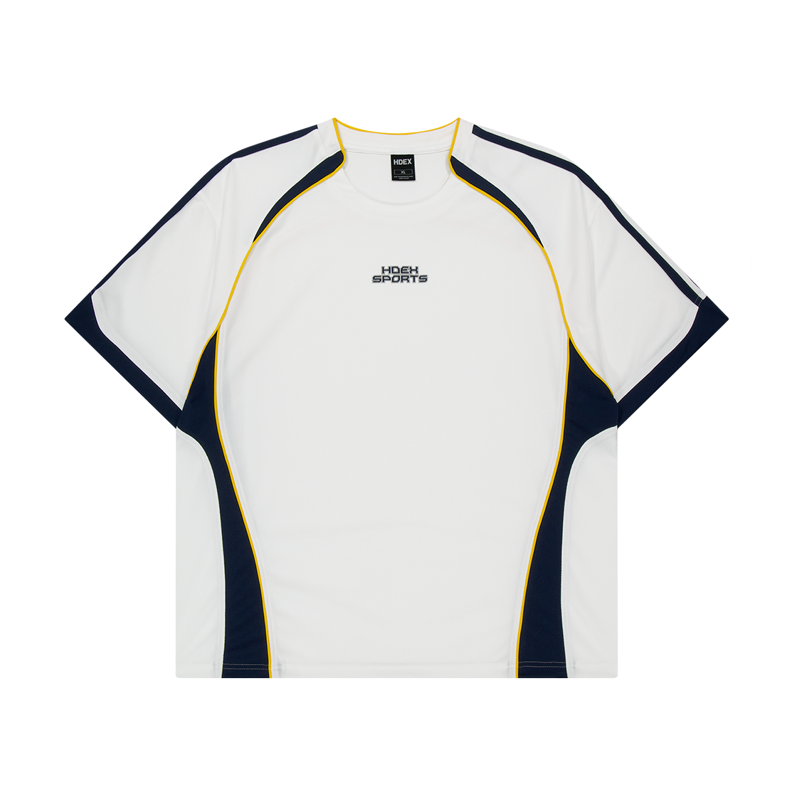 H3AM1MLTS070WH HDEX Wave Color Block Short Sleeve White