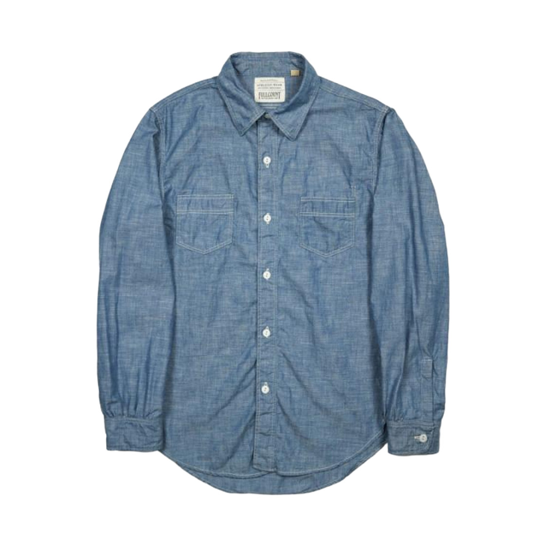 풀카운트 4091 20s 숏 샴브레이 셔츠 블루(Fullcount 4091 20s Short Chambray Shirt Blue)