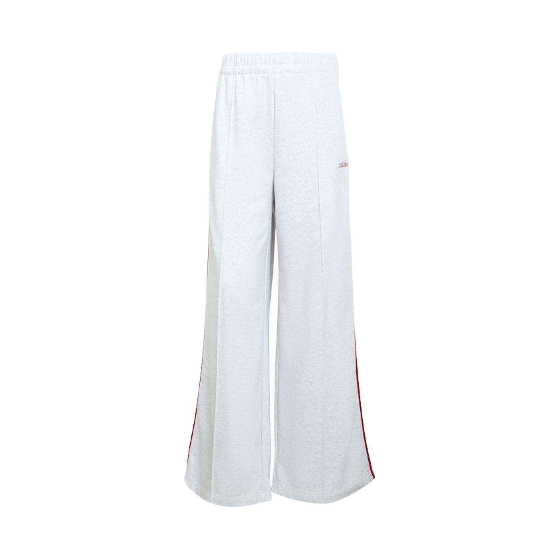 KC3935 (W) Adidas Seasonal Essentials Colorpop Graphic Pants Light Grey Heather Active Maroon - KR Sizing