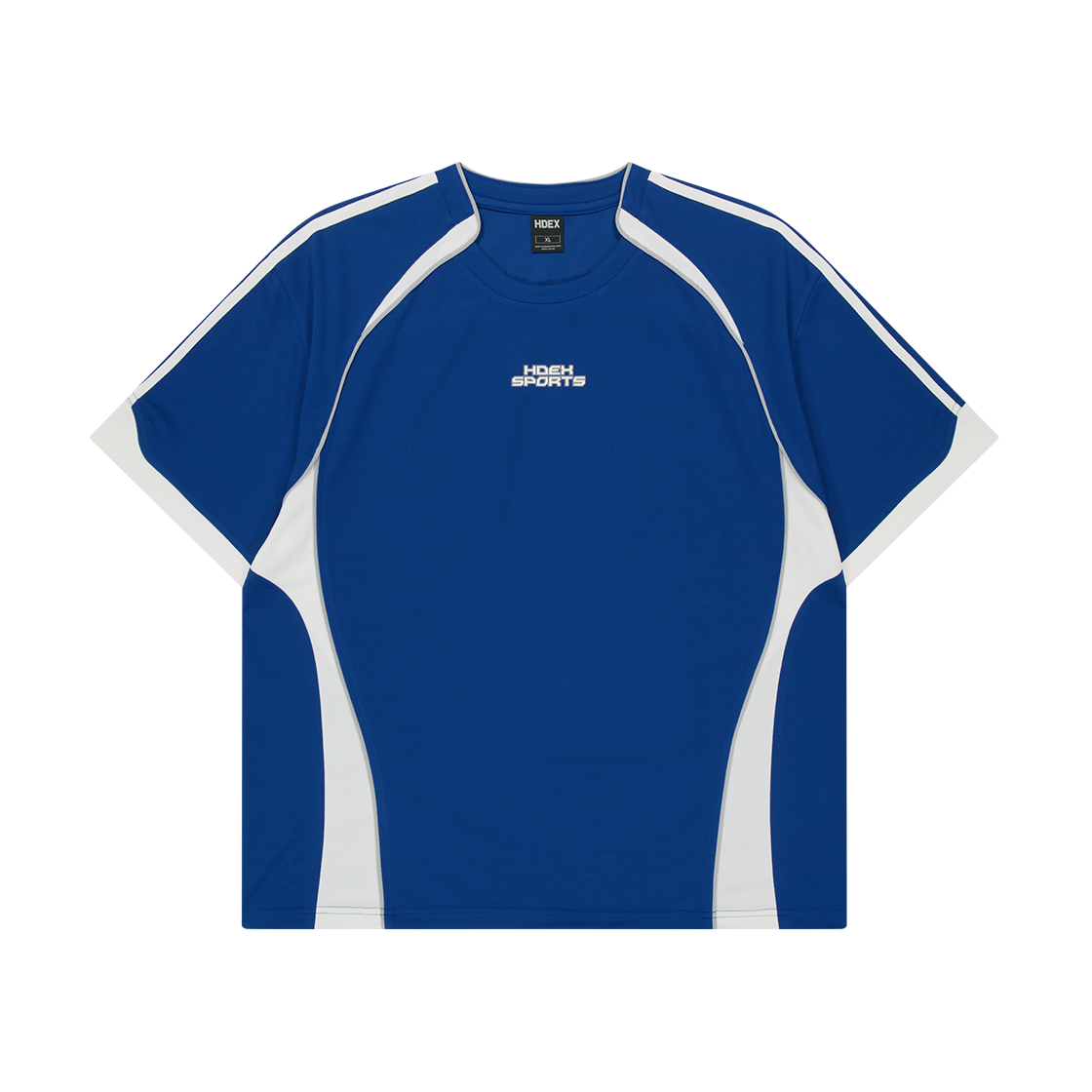 H3AM1MLTS070BL HDEX Wave Color Block Short Sleeve Blue