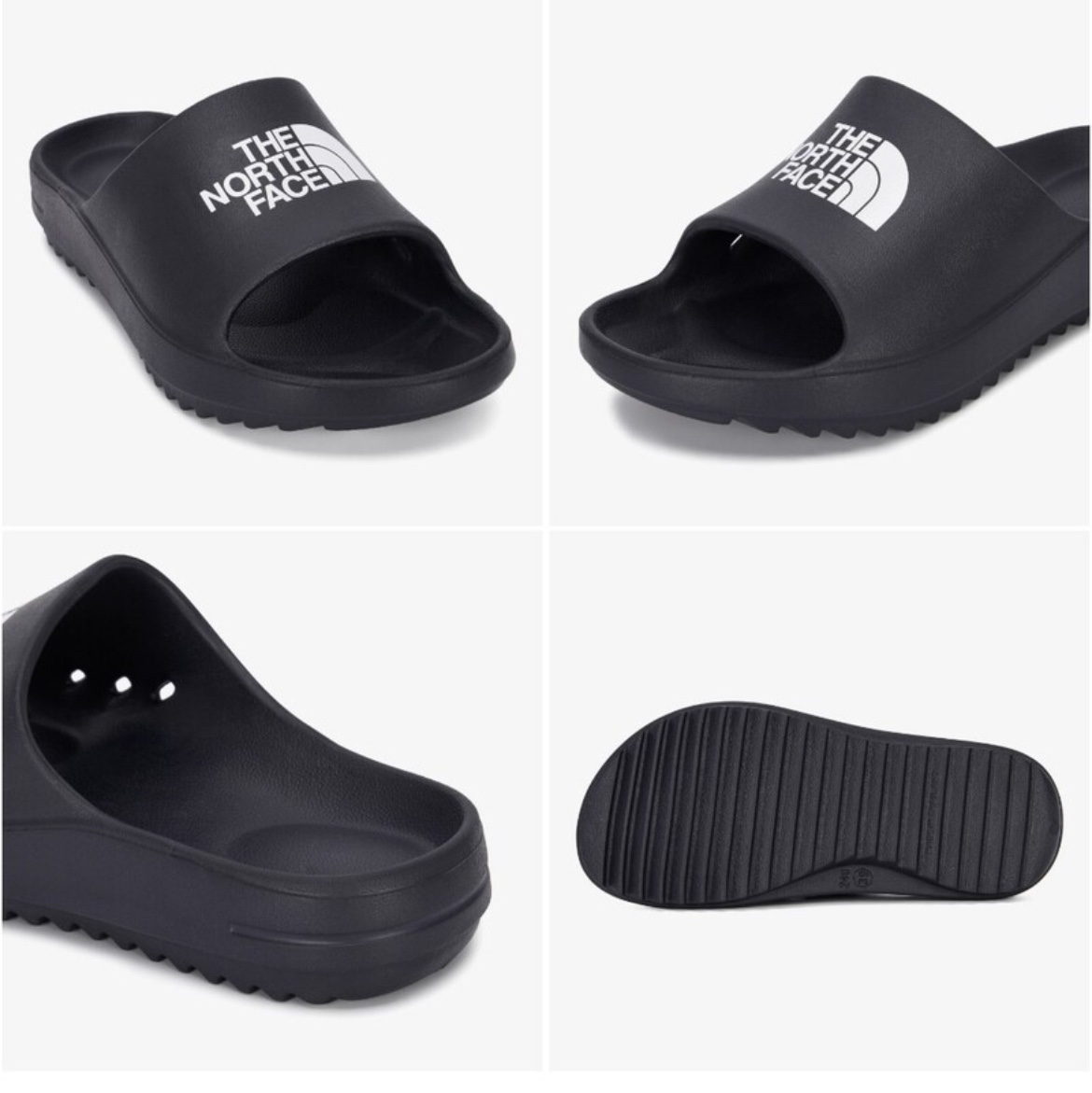 The North Face White Label Camper's Slide Dark Navy 착용 스타일