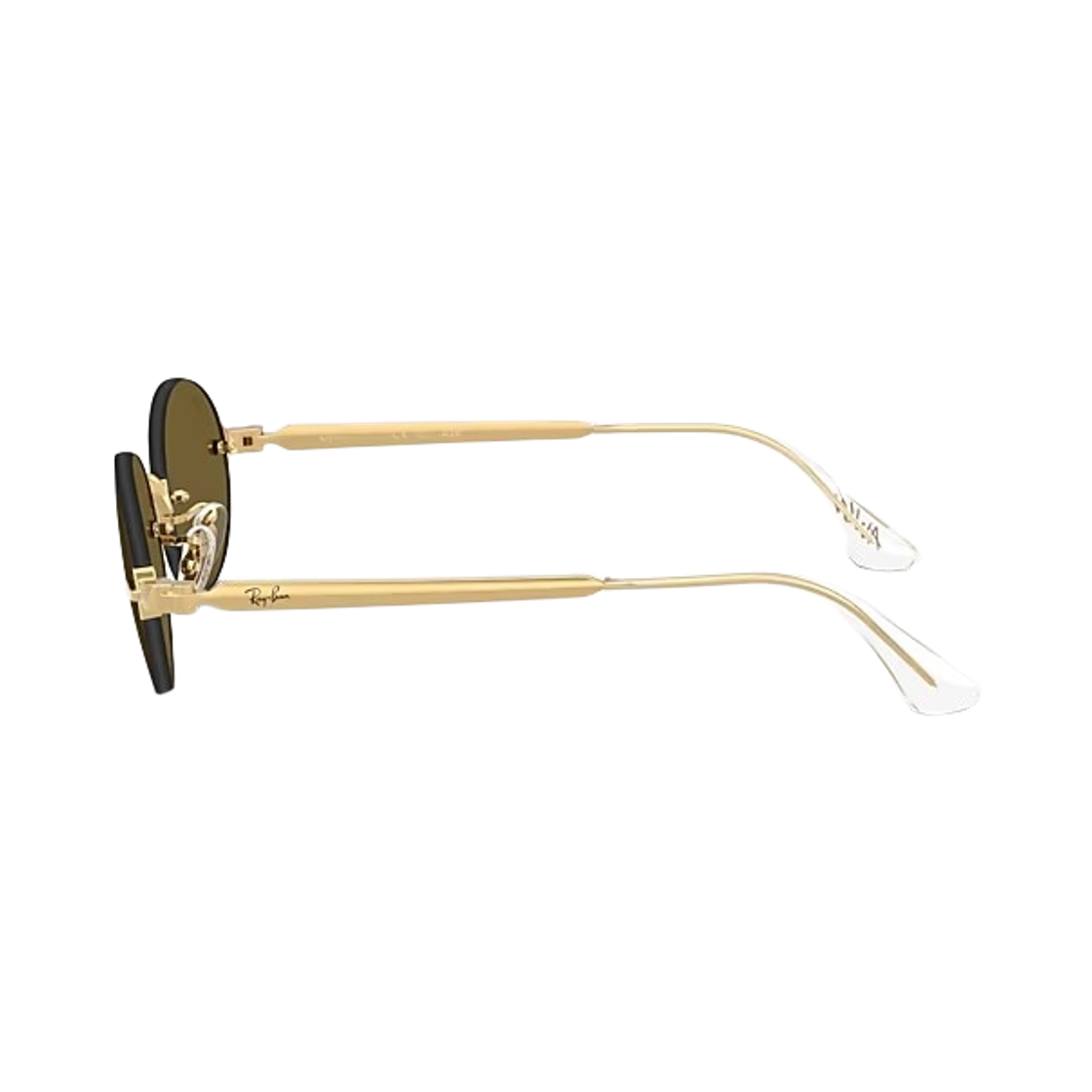 레이밴 x 에이셉 라키 선글라스 폴리쉬드 아리스타 골드 다크 브라운 렌즈 어드저스터블 노즈패드(Ray-Ban x A$AP Rocky Sunglasses Polished Arista Gold Dark Brown Lenses Adjustable Nosepads) - 2