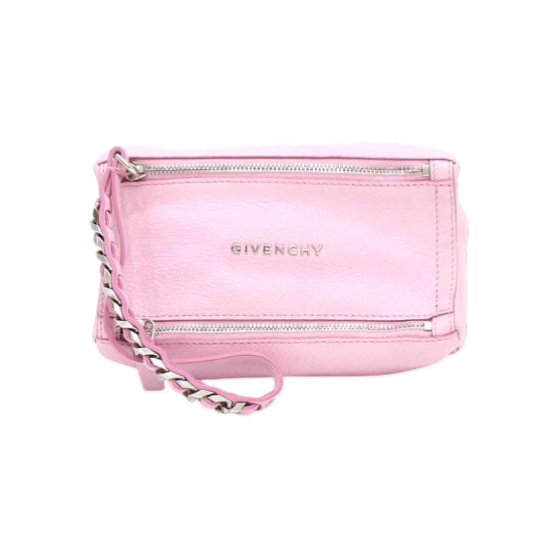 ITRS7FG9E968 Givenchy Pink Leather Pandora Pouch Clutch Bag