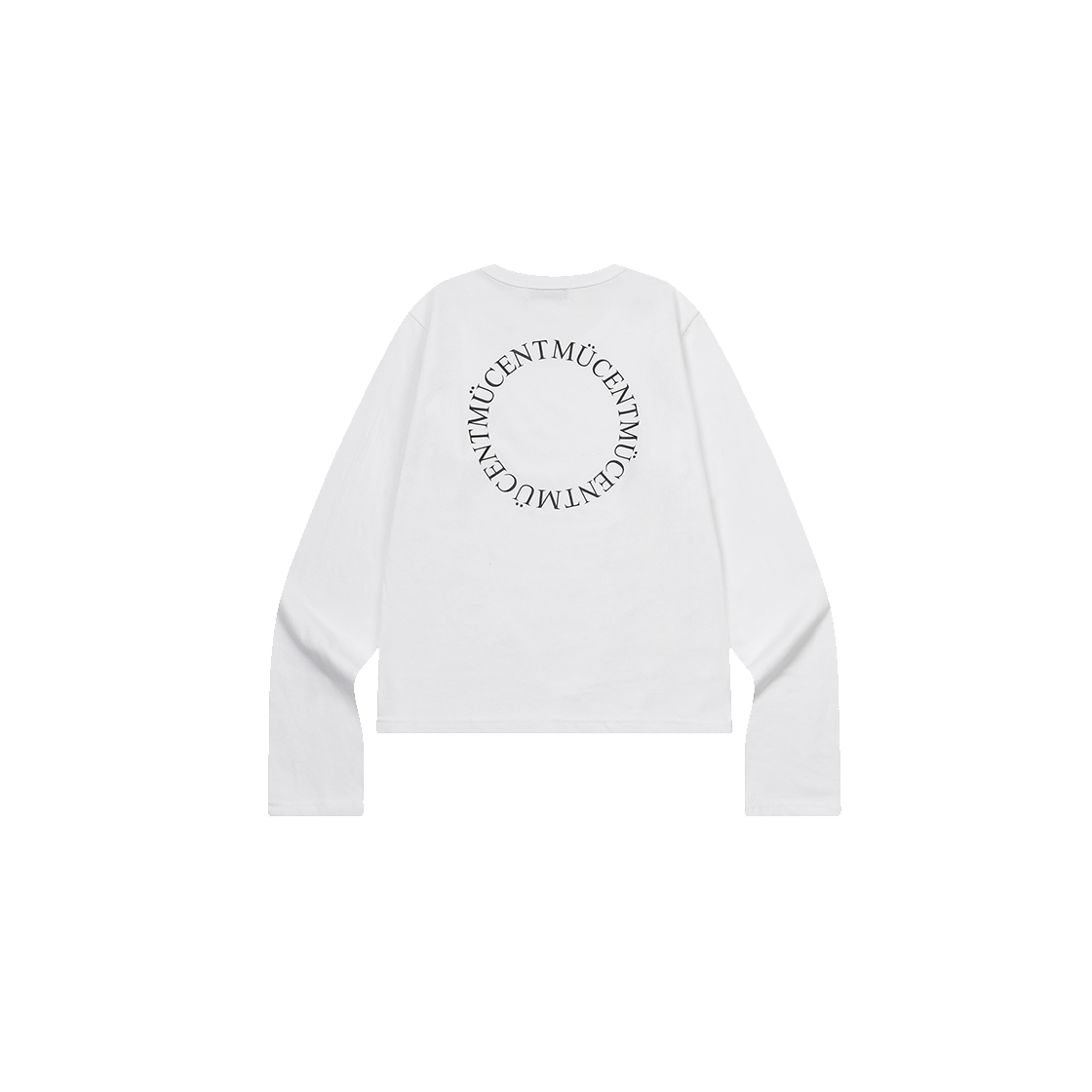 무센트 시그니처 백 라운드 원형 로고 긴팔 티 (2컬러) 화이트(MUCENT Signature Back Logo Long Sleeve T (2Color) White)