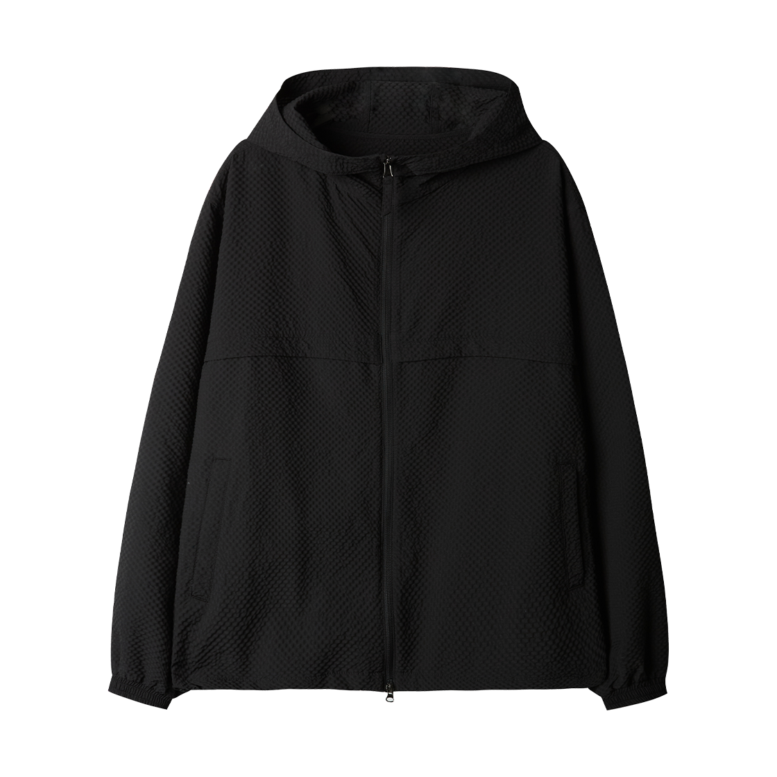 YGS1JK303ABK Yale Seersucker Check Windbreaker_Black