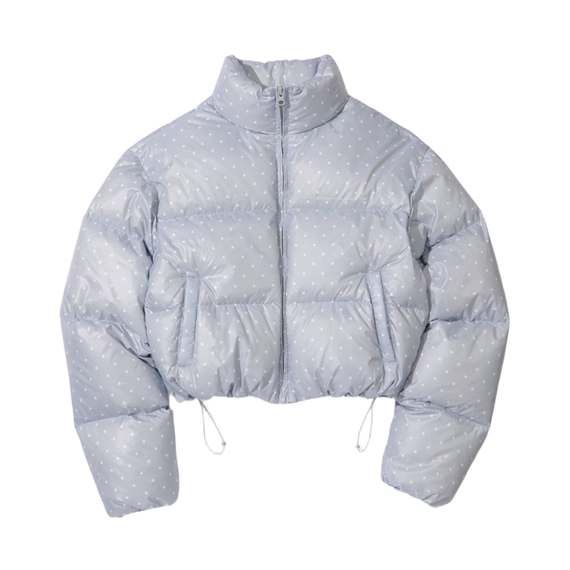SC25A106BL (W) Sculptor Polka Cropped Puffer Down Baby Blue