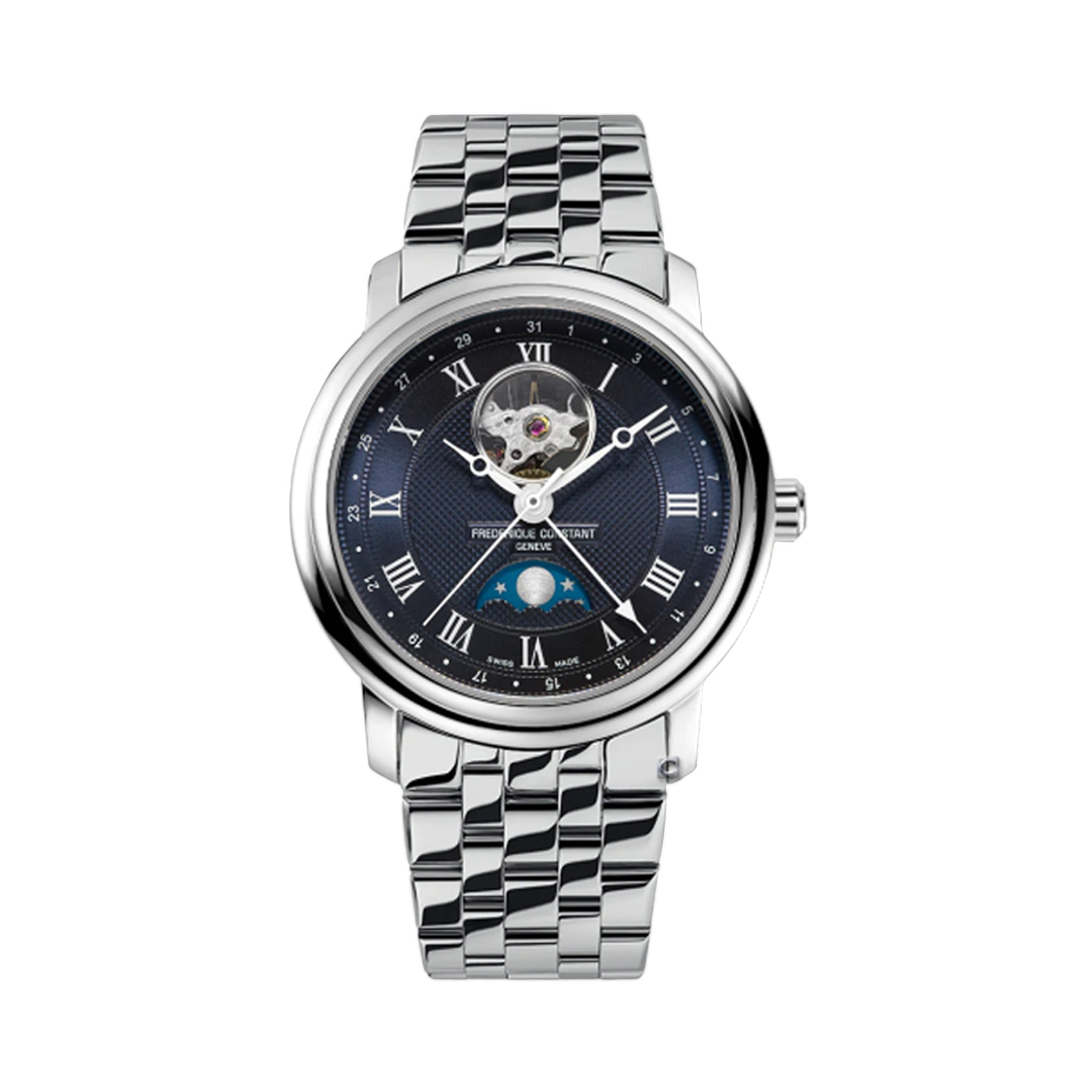 프레데릭 콘스탄트 클래식 하트비트 문페이즈 오토매틱 실버 블랙(Frederique Constant Classic Heartbeat Moon Phase Automatic Silver Black)