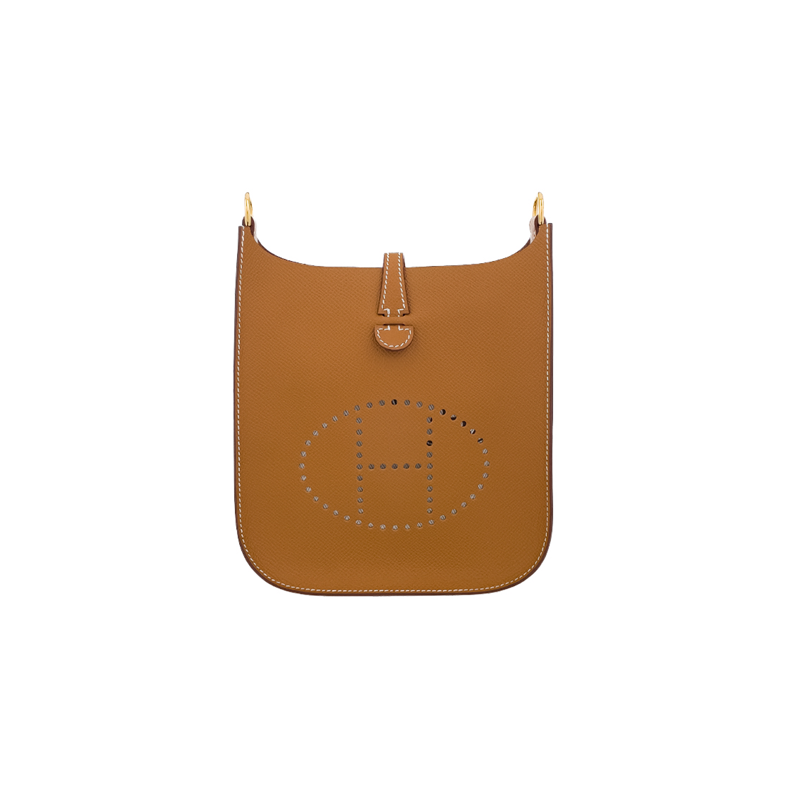 ITOCDFBW82IM Hermes Mini Evelyne TPM in Camel Gold with K Engraving (6HB0060)