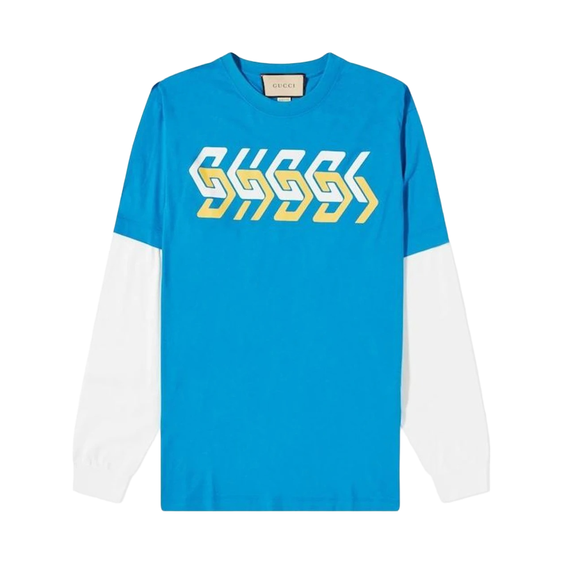 구찌 플로럴 프린트 크루넥 롱슬리브 티셔츠 블루(Gucci Floral Print Crewneck Long Sleeve T-Shirt Blue)