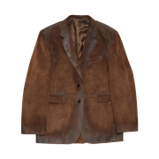 (W) Acne Studios Suede Suit Jacket Cognac Brown