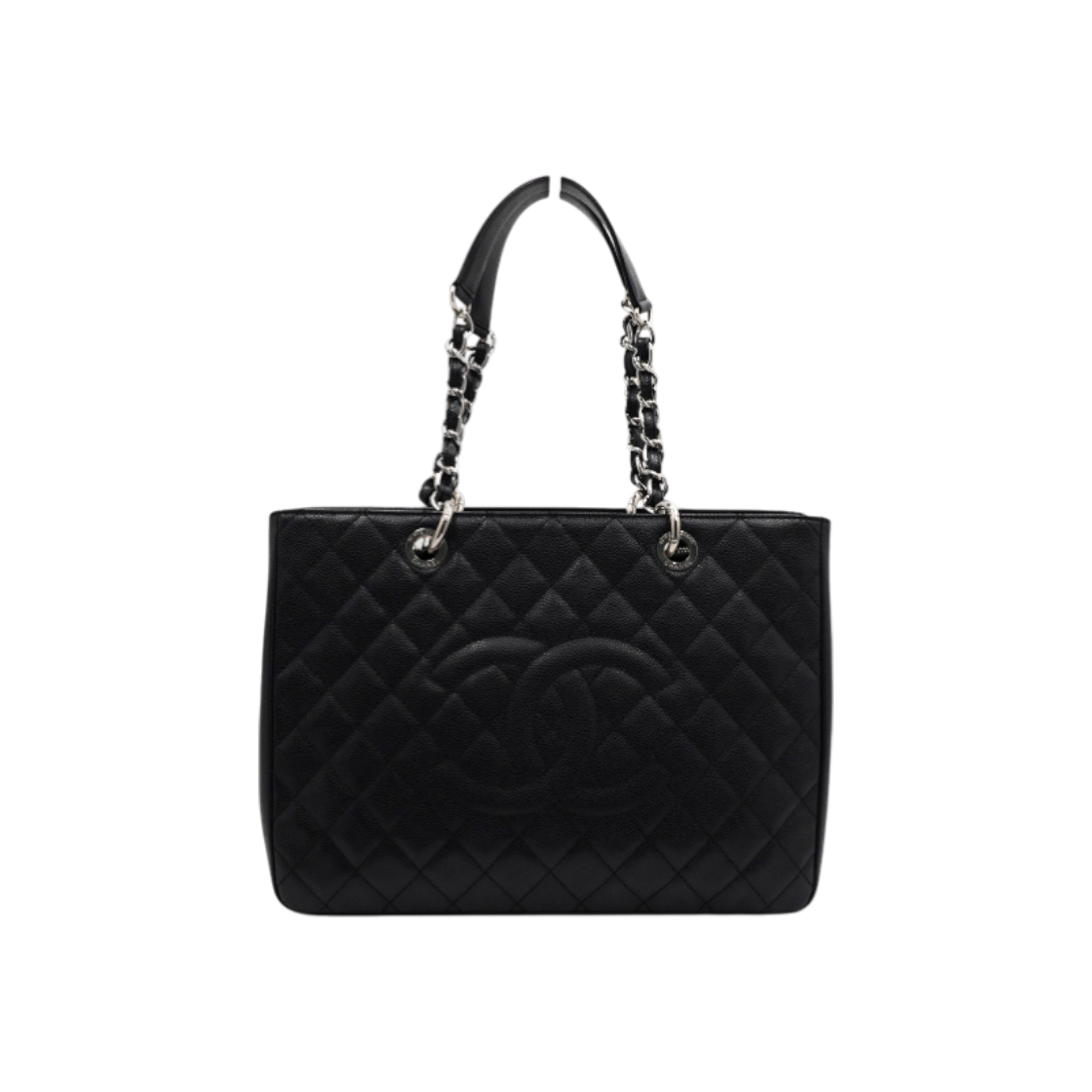 샤넬 A50995 그랜드샤핑 캐비어 블랙 은장체인 숄더백aa61204(Chanel A50995 Grand Shopping Caviar Black Silver Chain Shoulder Bag)