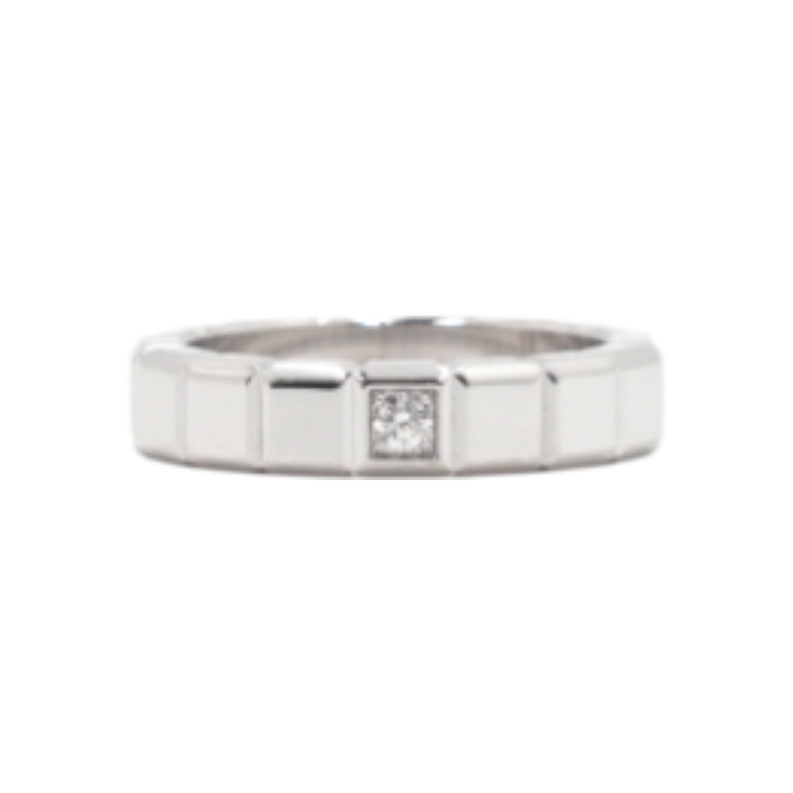 쇼파드 829834 18K화이트골드 0.03캐럿 1P다이아 아이스큐브 M 미디엄 반지-8호aa60872(Chopard 829834 18K White Gold 0.03 Carat Diamond Ice Cube Medium Ring - Size 8)