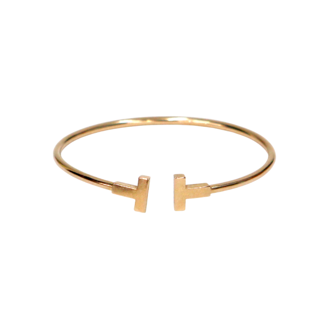 티파니 18K 옐로우 골드 T와이어 팔찌 C-B49621(Tiffany & Co. 18K Yellow Gold T Wire Bracelet C-B49621)