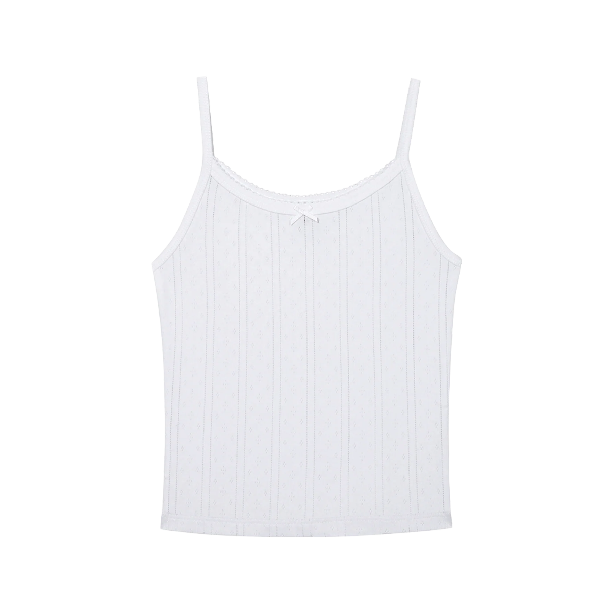 쿠쿠 인티메이트 우먼 더 피코 탱크 레귤러 화이트 - 26SS(Cou Cou Intimates Women The Picot Tank Regular White - 26SS)