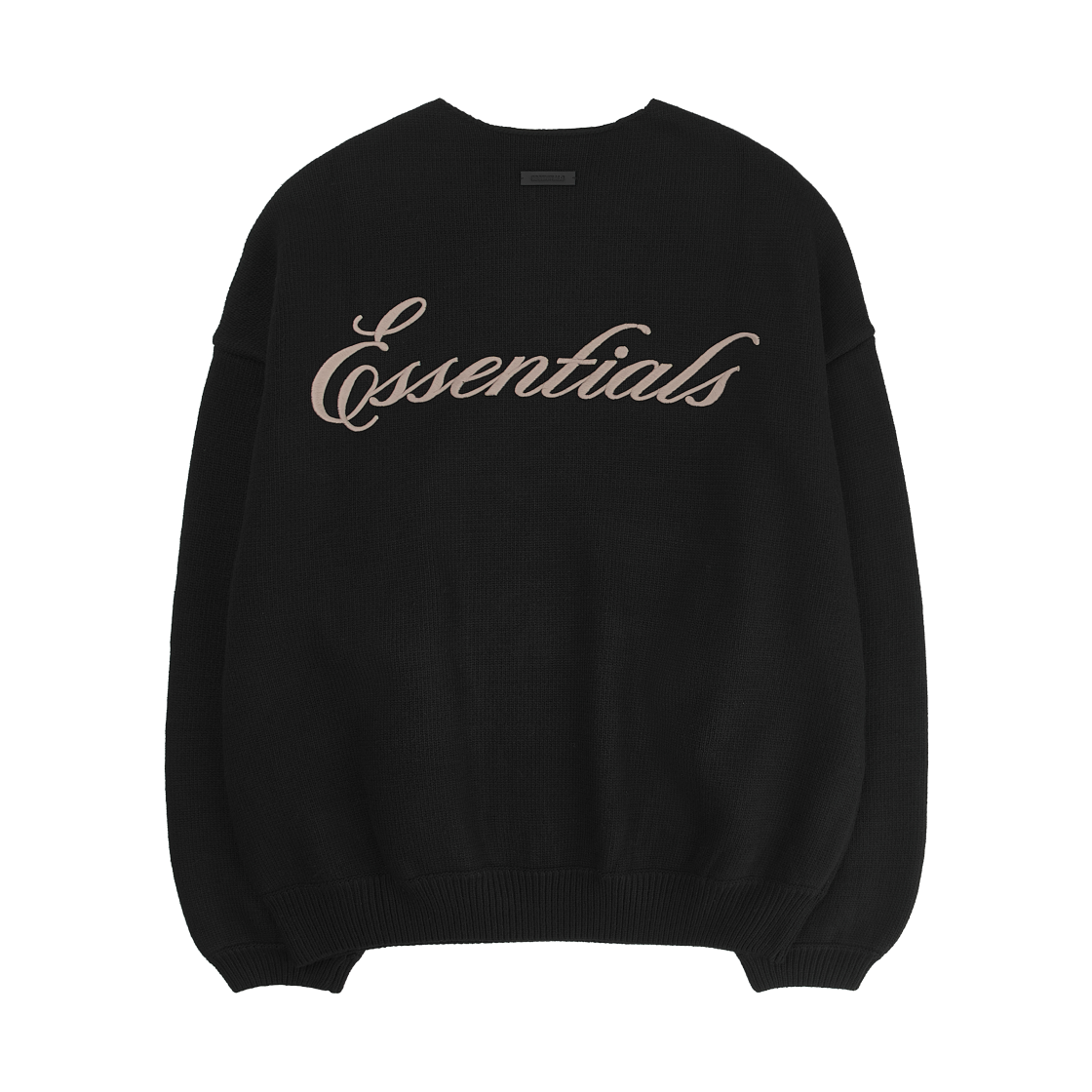 에센셜 엠브로이더드 와플 크루넥 스웨터 빈티지 블랙 - 25FW(Essentials Embroidered Waffle Crewneck Sweater Vintage Black - 25FW) - 2