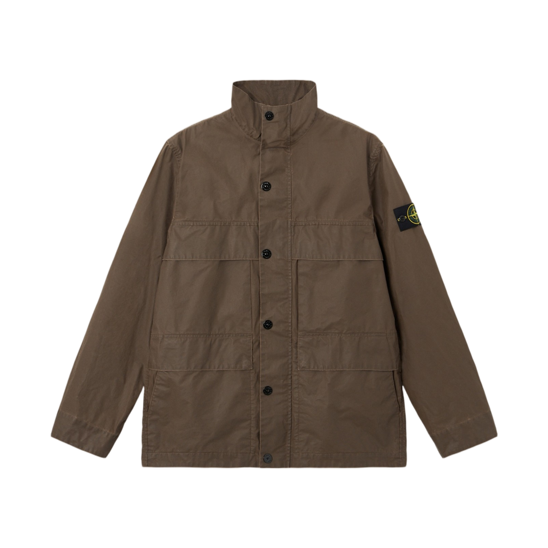L1S1541000-24S0290-V007C Stone Island 4100024 Waxed Pigment Cotton Tela Field Jacket with Pigmented Wax Coating Umber - 26SS