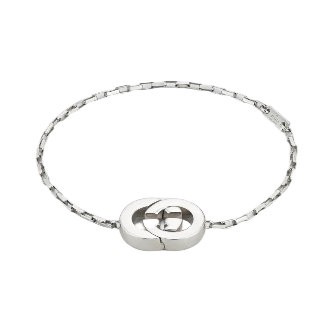 (W) 구찌 인터로킹 참 브레이슬릿 925 스털링 실버((W) Gucci Interlocking Charm Bracelet 925 Sterling Silver)