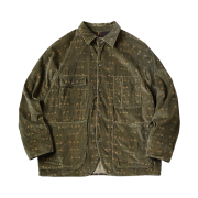 Kapital Velveteen Iris Cactus Coverall Dark Green
